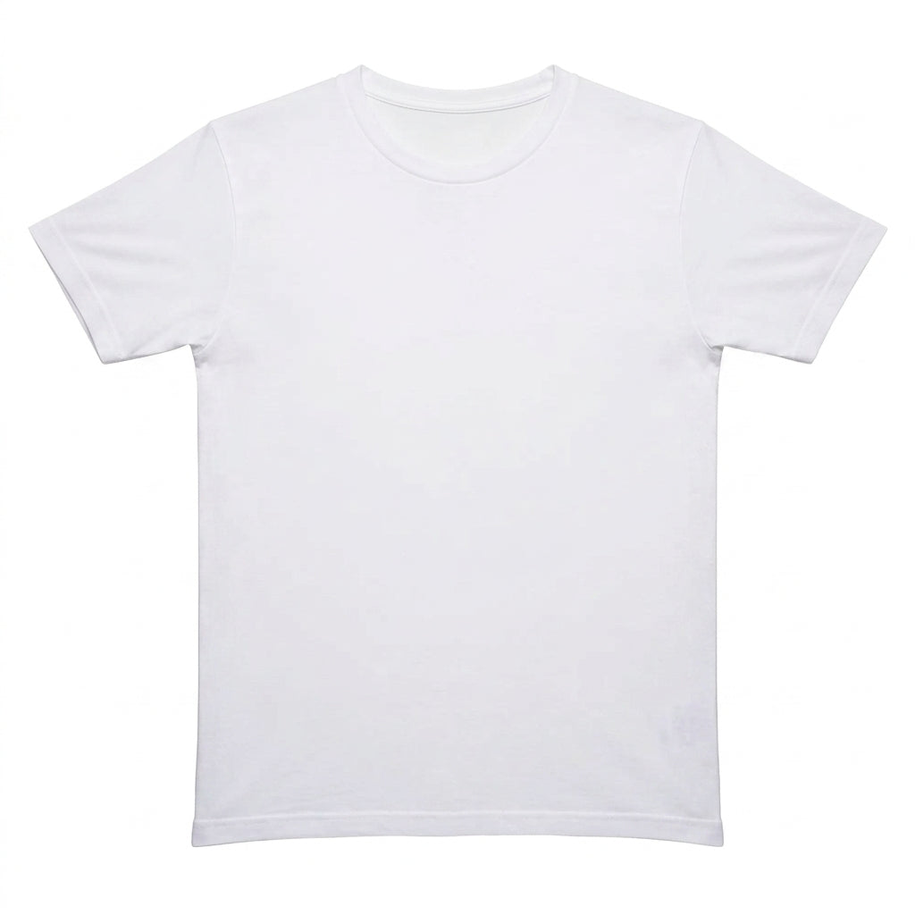 Classic Crew Neck White T-Shirt | Unisex Basic Tee