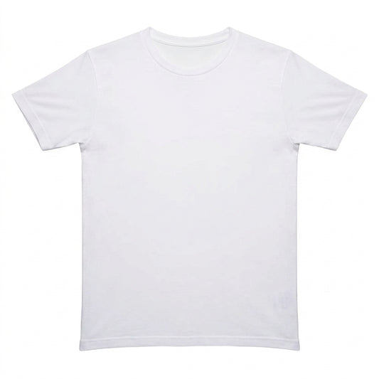 Classic Crew Neck White T-Shirt | Unisex Basic Tee